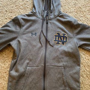 Under Armour Notre Dame zip up hoodie (mens)
